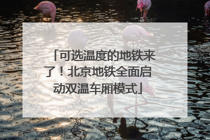 可选温度的地铁来了！北京地铁全面启动双温车厢模式