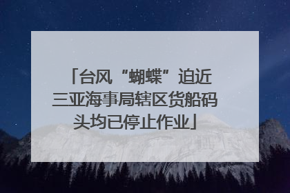 台风“蝴蝶”迫近 三亚海事局辖区货船码头均已停止作业