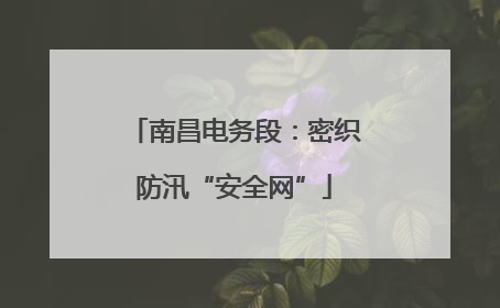 南昌电务段：密织防汛“安全网”