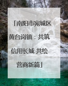 南阳市宛城区黄台岗镇：共筑信用长城 共绘营商新篇