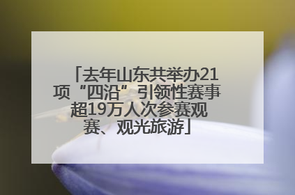 去年山东共举办21项“四沿”引领性赛事 超19万人次参赛观赛、观光旅游