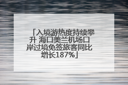 入境游热度持续攀升 海口美兰机场口岸过境免签旅客同比增长187%