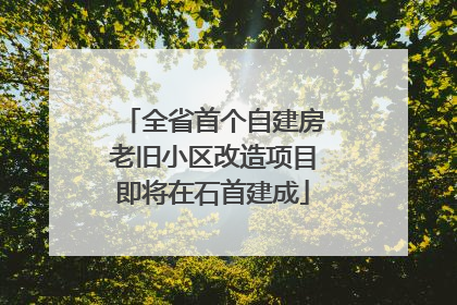 全省首个自建房老旧小区改造项目即将在石首建成
