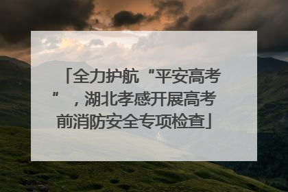 全力护航“平安高考”，湖北孝感开展高考前消防安全专项检查