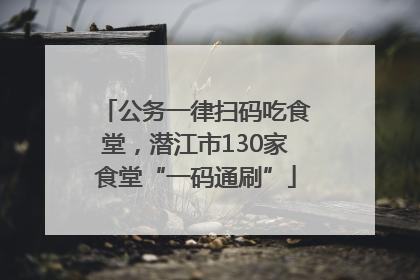 公务一律扫码吃食堂，潜江市130家食堂“一码通刷”