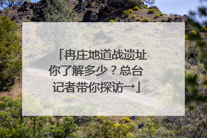 冉庄地道战遗址你了解多少？总台记者带你探访→