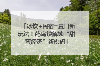 冰饮+民宿=夏日新玩法！鸬鸟镇解锁“甜蜜经济”新密码
