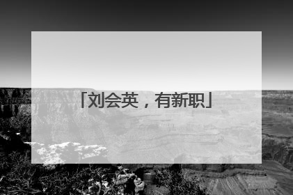 刘会英，有新职