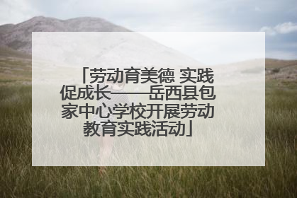 劳动育美德 实践促成长——岳西县包家中心学校开展劳动教育实践活动