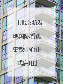 北京新发地国际香蕉集散中心正式启用