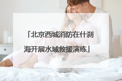 北京西城消防在什刹海开展水域救援演练