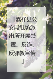 嘉祥县公安局纸坊派出所开展禁毒、反诈、反邪教宣传
