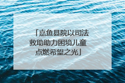 嘉鱼县院以司法救助助力困境儿童点燃希望之光