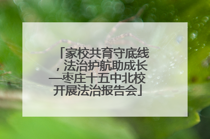 家校共育守底线，法治护航助成长—枣庄十五中北校开展法治报告会