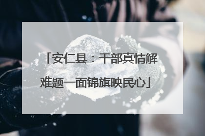 安仁县：干部真情解难题一面锦旗映民心