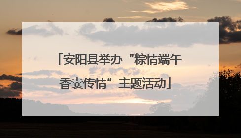 安阳县举办“粽情端午 香囊传情”主题活动
