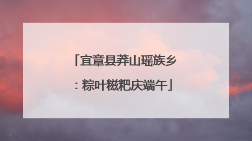 宜章县莽山瑶族乡：粽叶糍粑庆端午