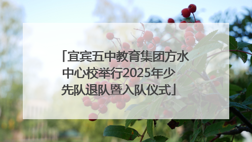 宜宾五中教育集团方水中心校举行2025年少先队退队暨入队仪式