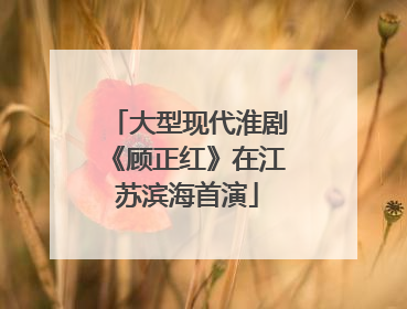 大型现代淮剧《顾正红》在江苏滨海首演