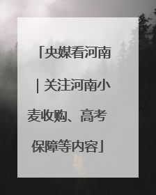 央媒看河南｜关注河南小麦收购、高考保障等内容