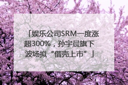 娱乐公司SRM一度涨超300%，孙宇晨旗下波场拟“借壳上市”