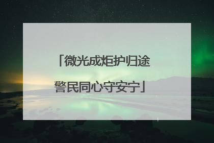 微光成炬护归途 警民同心守安宁