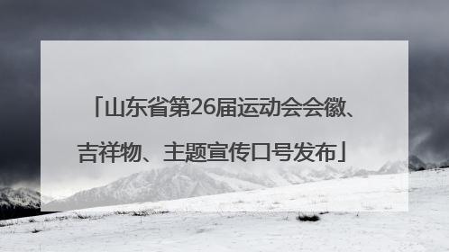 山东省第26届运动会会徽、吉祥物、主题宣传口号发布