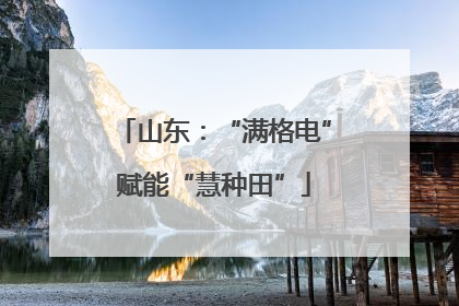 山东：“满格电”赋能“慧种田”