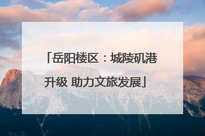 岳阳楼区：城陵矶港升级 助力文旅发展