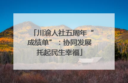 川渝人社五周年“成绩单”：协同发展托起民生幸福