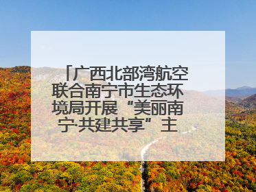 广西北部湾航空联合南宁市生态环境局开展“美丽南宁·共建共享”主题航班活动