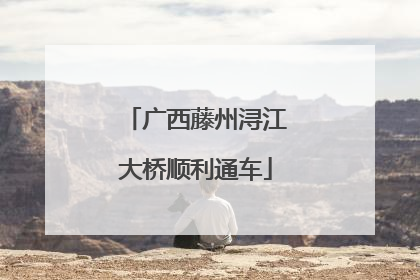 广西藤州浔江大桥顺利通车