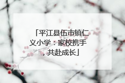 平江县伍市镇仁义小学：家校携手，共赴成长