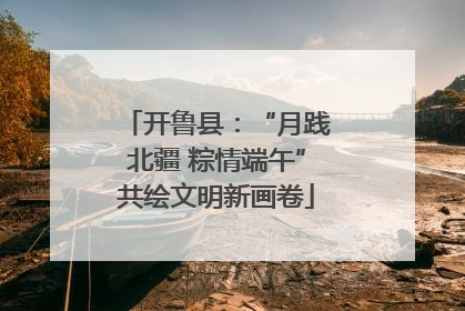 开鲁县：“月践北疆 粽情端午”共绘文明新画卷