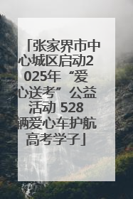 张家界市中心城区启动2025年“爱心送考”公益活动 528辆爱心车护航高考学子