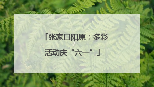 张家口阳原：多彩活动庆“六一”