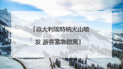 意大利埃特纳火山喷发 游客紧急撤离