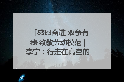 感恩奋进 双争有我·致敬劳动模范｜李宁：行走在高空的“电网卫士”