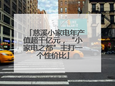 慈溪小家电年产值超千亿元，“小家电之都”主打一个性价比