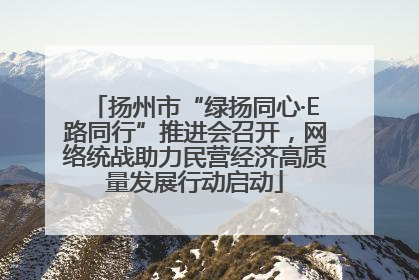 扬州市“绿扬同心·E路同行”推进会召开，网络统战助力民营经济高质量发展行动启动