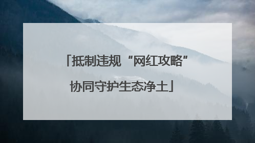 抵制违规“网红攻略” 协同守护生态净土