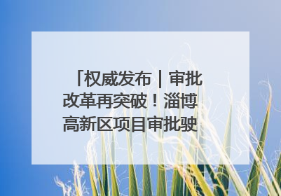 权威发布｜审批改革再突破！淄博高新区项目审批驶入“快车道”