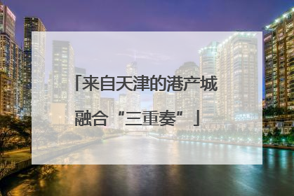 来自天津的港产城融合“三重奏”