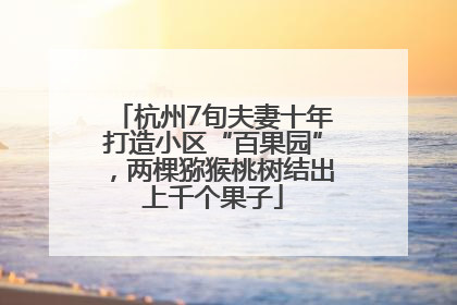 杭州7旬夫妻十年打造小区“百果园”，两棵猕猴桃树结出上千个果子