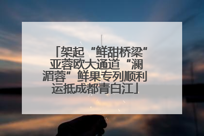 架起“鲜甜桥梁” 亚蓉欧大通道“澜湄蓉”鲜果专列顺利运抵成都青白江