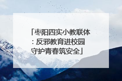 枣阳四实小教联体：反邪教育进校园 守护青春筑安全