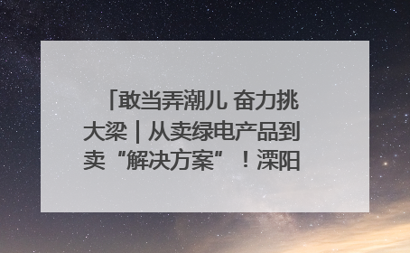 敢当弄潮儿 奋力挑大梁｜从卖绿电产品到卖“解决方案”！溧阳立足产业优势建成五大微电网示范项目