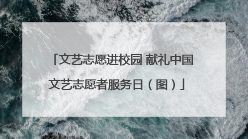 文艺志愿进校园 献礼中国文艺志愿者服务日（图）