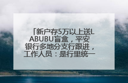 新户存5万以上送LABUBU盲盒，平安银行多地分支行跟进，工作人员：是行里统一的，进货渠道不清楚