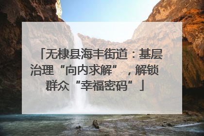 无棣县海丰街道：基层治理“向内求解”，解锁群众“幸福密码”